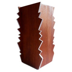 Shocking Vase, Large. Sapele with Aluminium gilding by Josh Page Studio