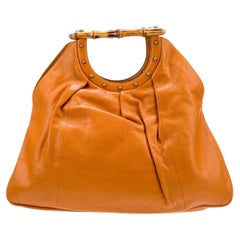Shockingly New Tom Ford For Gucci Large Bamboo Leather Studded Tote