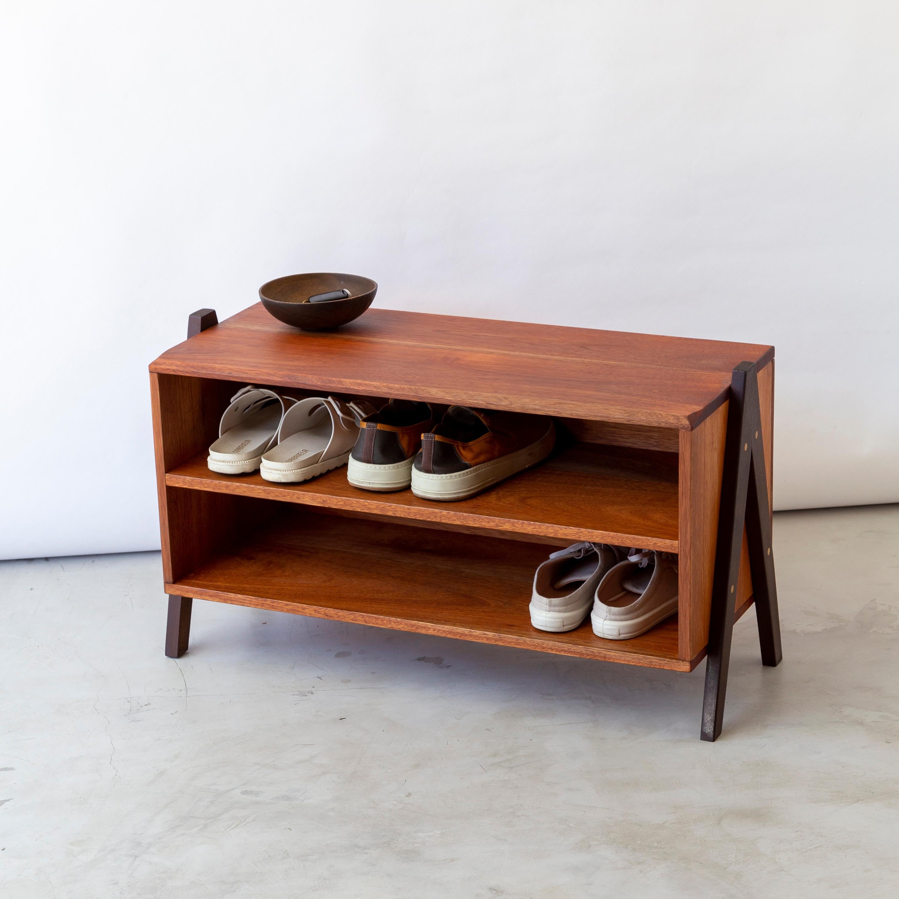 Woodwork Shoe Cabinet 'Amelie' - Brazilian Design by André Bianco For Sale