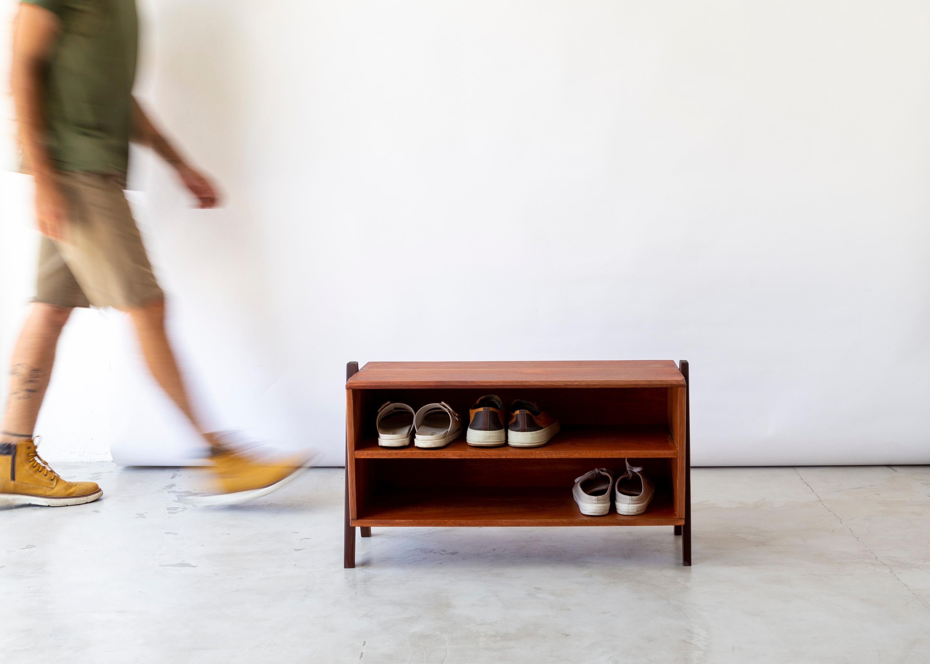 Woodwork Shoe Cabinet 'Amelie' - Brazilian Design by André Bianco For Sale