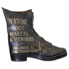 Shoe Shop or Cobblers Trade Sign, Leather Hob Nail Boot