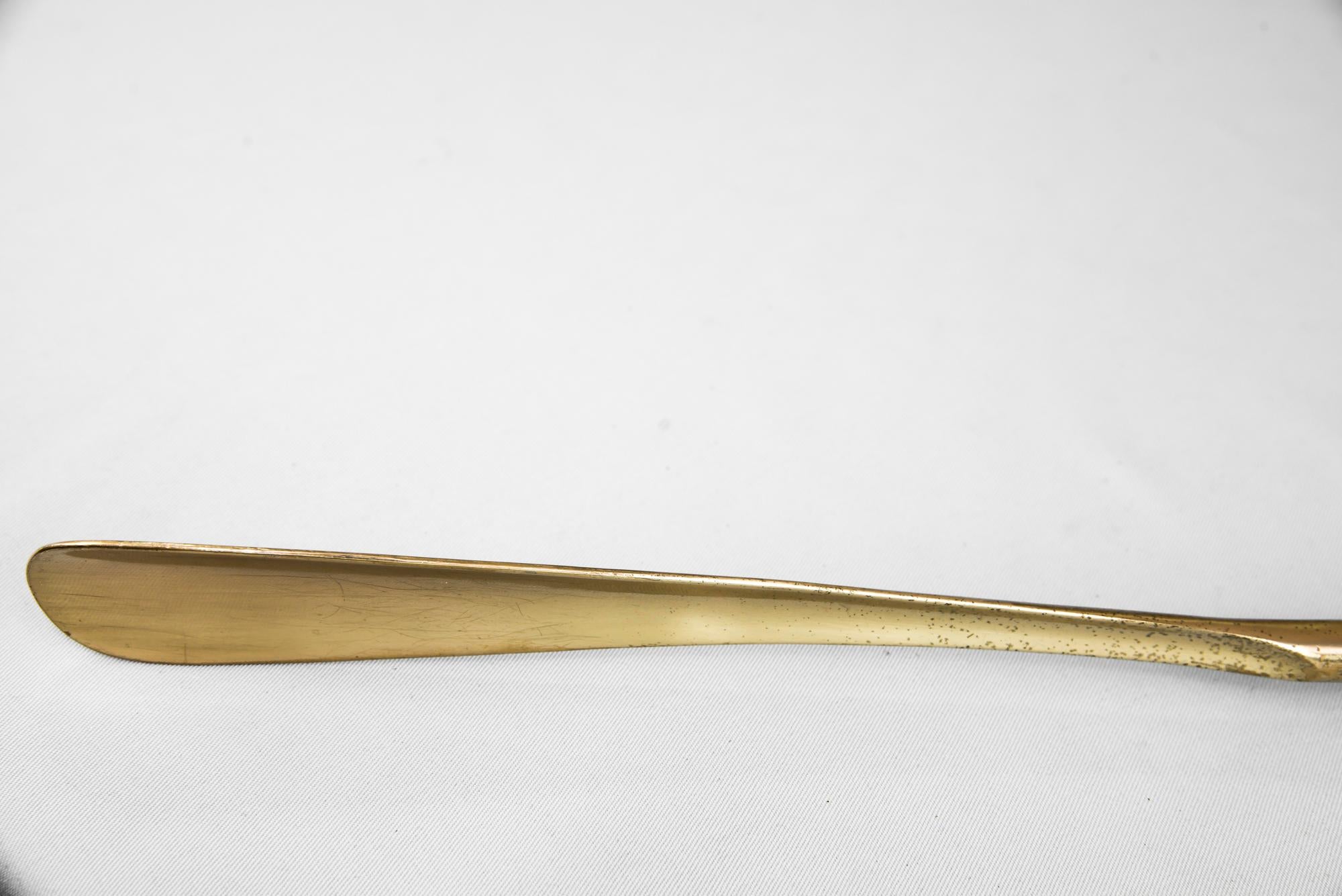 Austrian Shoehorn Brass Wood Duck Head, 1960s