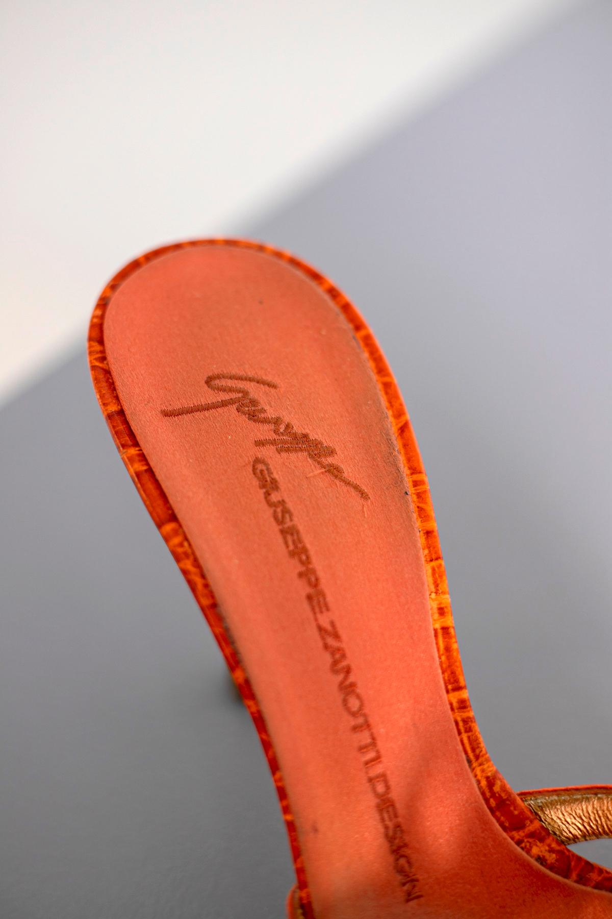 Chaussures Giuseppe Zanotti Designer Sandales vintage des années 1990 Bon état à Milano, IT