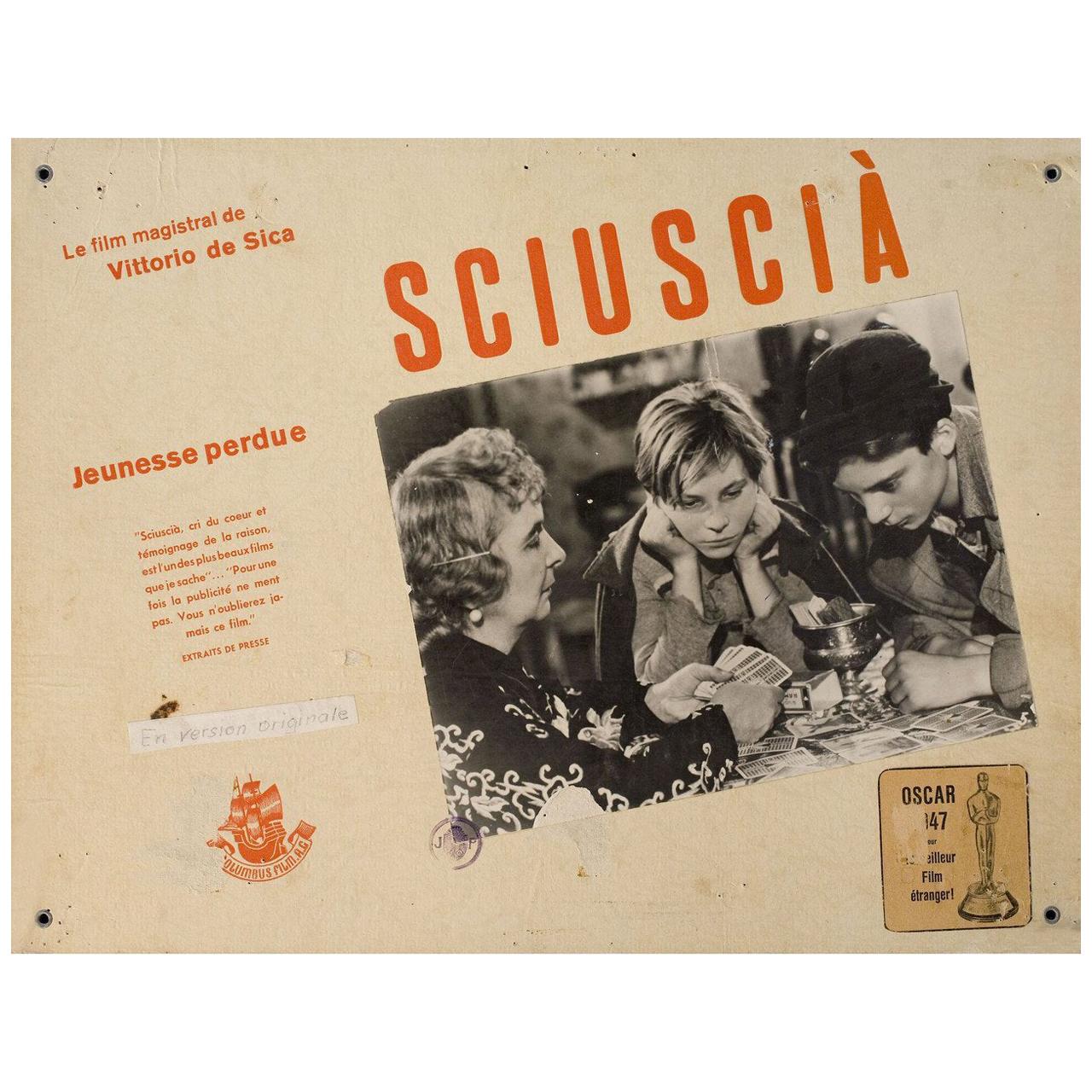 Shoeshine 1946 Swiss Scene Card For Sale