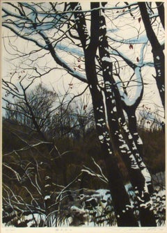 Blumen des Rosenstocks unter dem Schnee