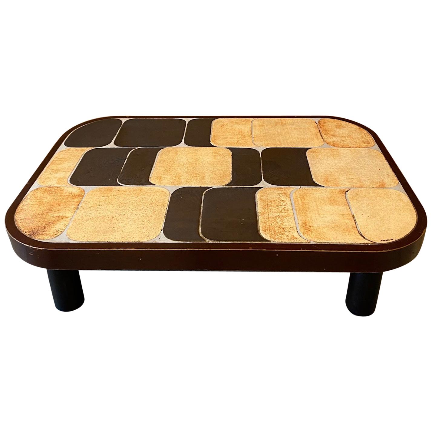 "Shogun" Ceramic Coffee Table by Roger Capron, France, 1960s