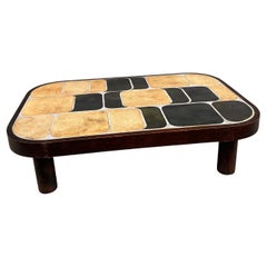Table basse en céramique "Shogun" de Roger Capron, Vallauris, France, 1970