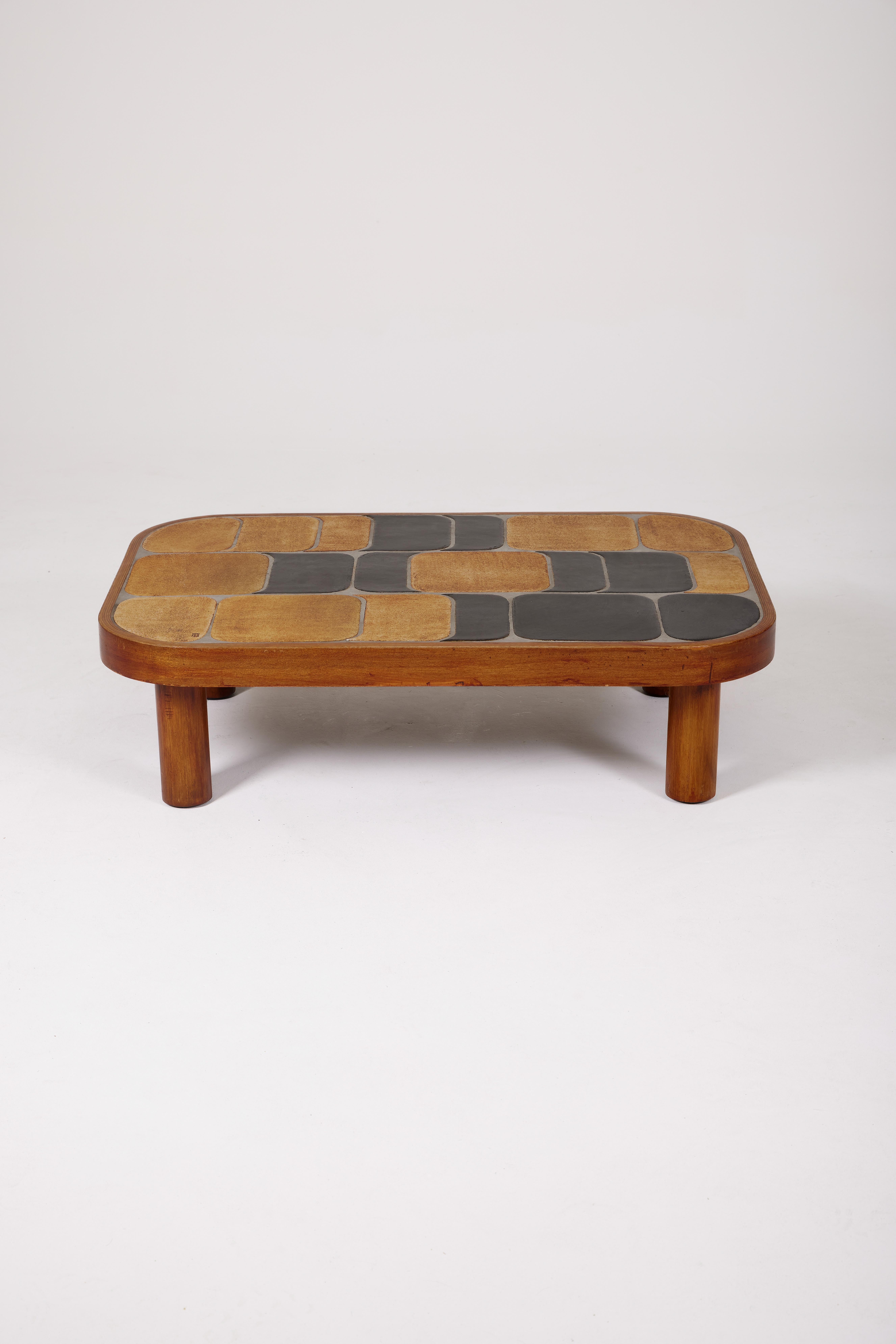 Shogun coffee table by Roger Capron, 1970s In Good Condition In PARIS, FR