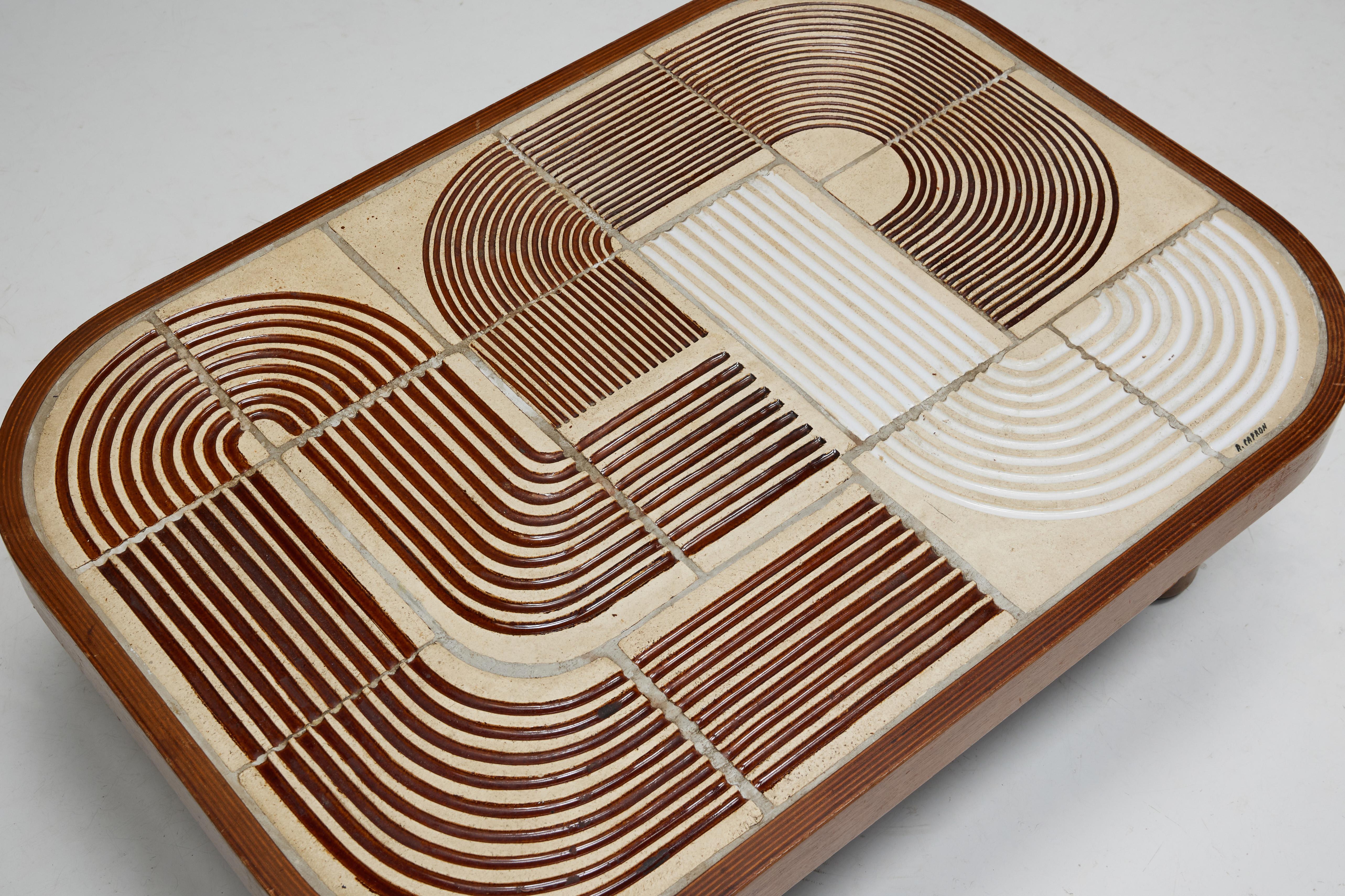 Table basse Shogun de Roger Capron, France, années 1960 Excellent état à Antwerp, BE