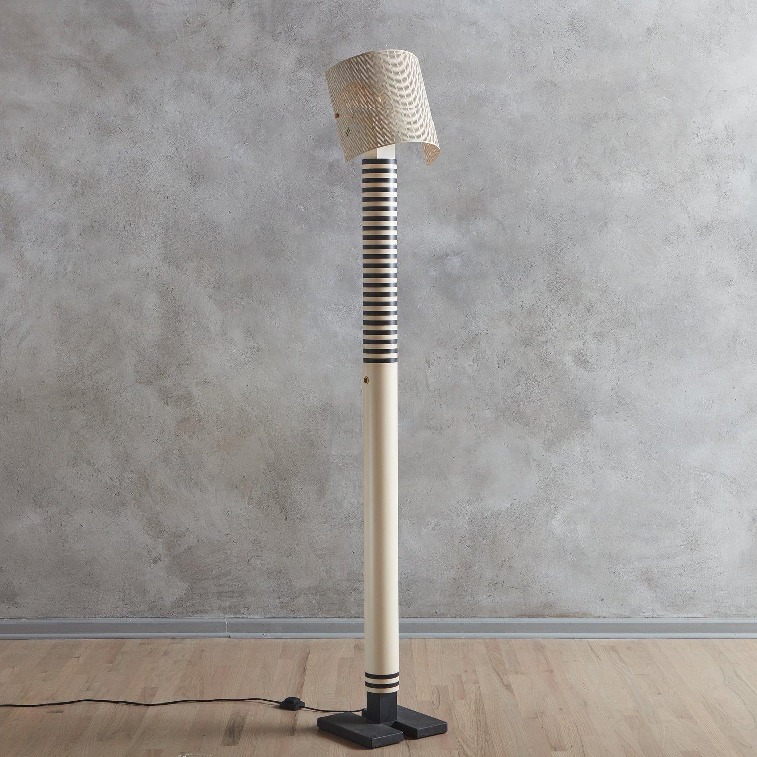 The “Shogun” Lamp by Swiss Architect Mario Botta for Artemide designed in 1986 as part of their “Masters” Collection. A true icon of design, the Shogun lamp is now on display at the Metropolitan Museum in New York. This floor lamp features an
