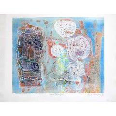 1992 original lithograph titled Songe océanique (“Oceanic Dream”) by Hasegawa