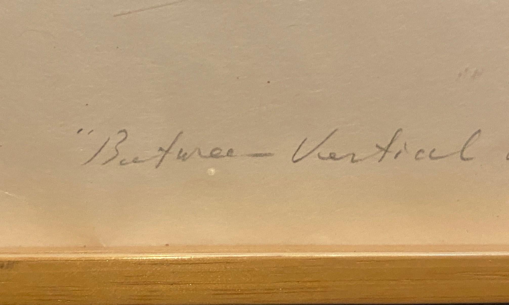 Shoichi Ida Gravure sur support mixte, signée et à tirage limité Entre le vertical et l'horizontal en vente 7