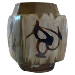 Importante jarrón de Studio A de Shoji Hamada - circa 1960's