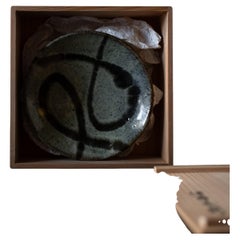 Shoji Hamada, Plato de cerámica japonesa, Firmado Tomobako, Mediados del siglo XX, Japón