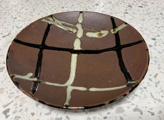 Shoji Hamada Japanese Tenmoku & Nuka Pottery Plate Original Signed Sealed Box