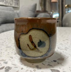 Shoji Hamada Mingei Kakiyu Kaki Glaze Japanese Studio Pottery Yunomi Teacup