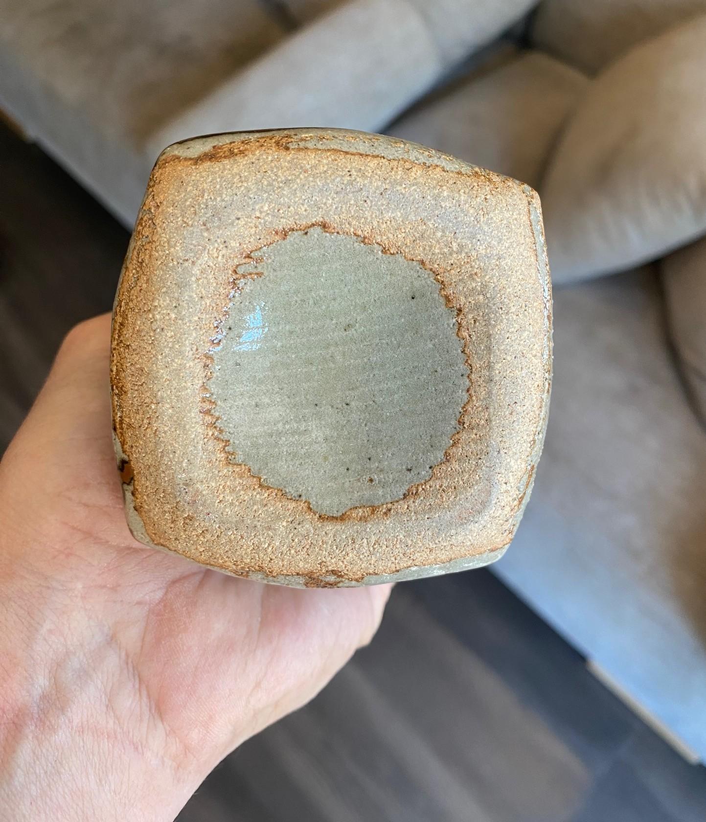 Vase Shoji Hamada Mingei Kakiyu Kaki à glaçure persane signé et scellé d'origine en vente 7