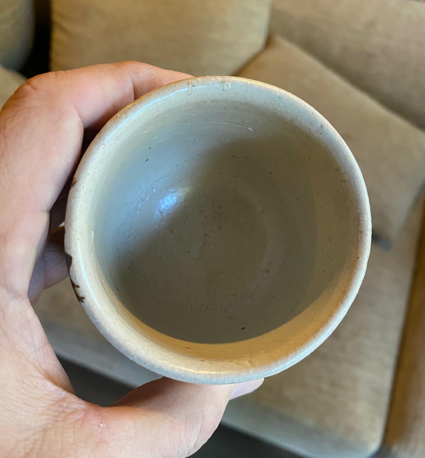 Tazza da tè Yunomi in ceramica giapponese Shoji Hamada Mingei Nuka Glaze con scatola firmata in vendita 8