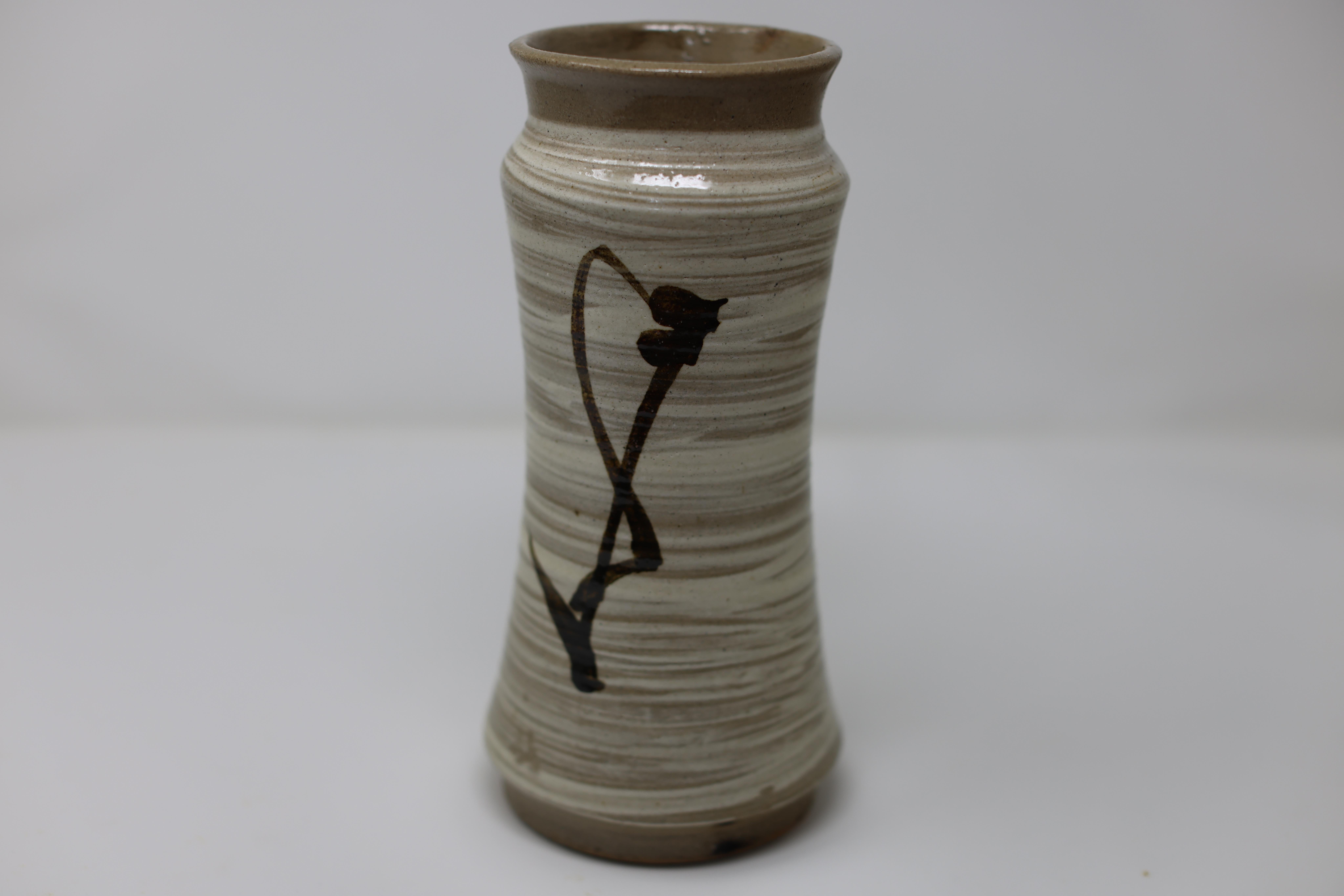 Vaso Tetsue Hakeme smaltato giapponese di Shoji Hamada con scatola originale sigillata e firmata in vendita 2