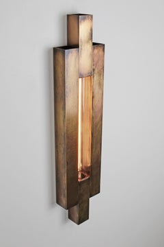 Daikon Studio / Shoji Sconce / Applique murale noire minimaliste en laiton