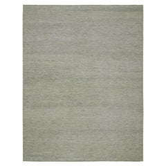 Shoji White Hand Knotted All Wool Modern Grass Design Oriental Rug 9'2" x 11'10"
