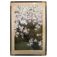 Shoko Ohta Large Japanese Original Cherry Blossoms Tree Serene Nihonga Painting
