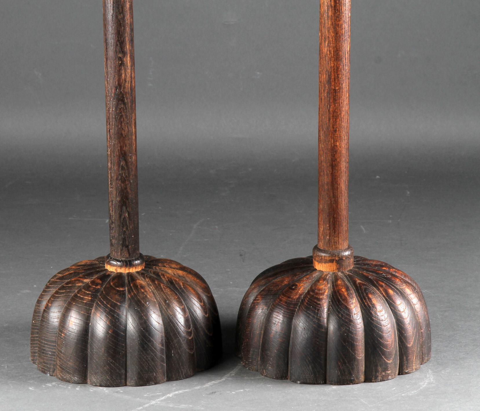 Japanese Shokudai Candle Holders of Wood from Japan, Meiji 1868-1912 For Sale