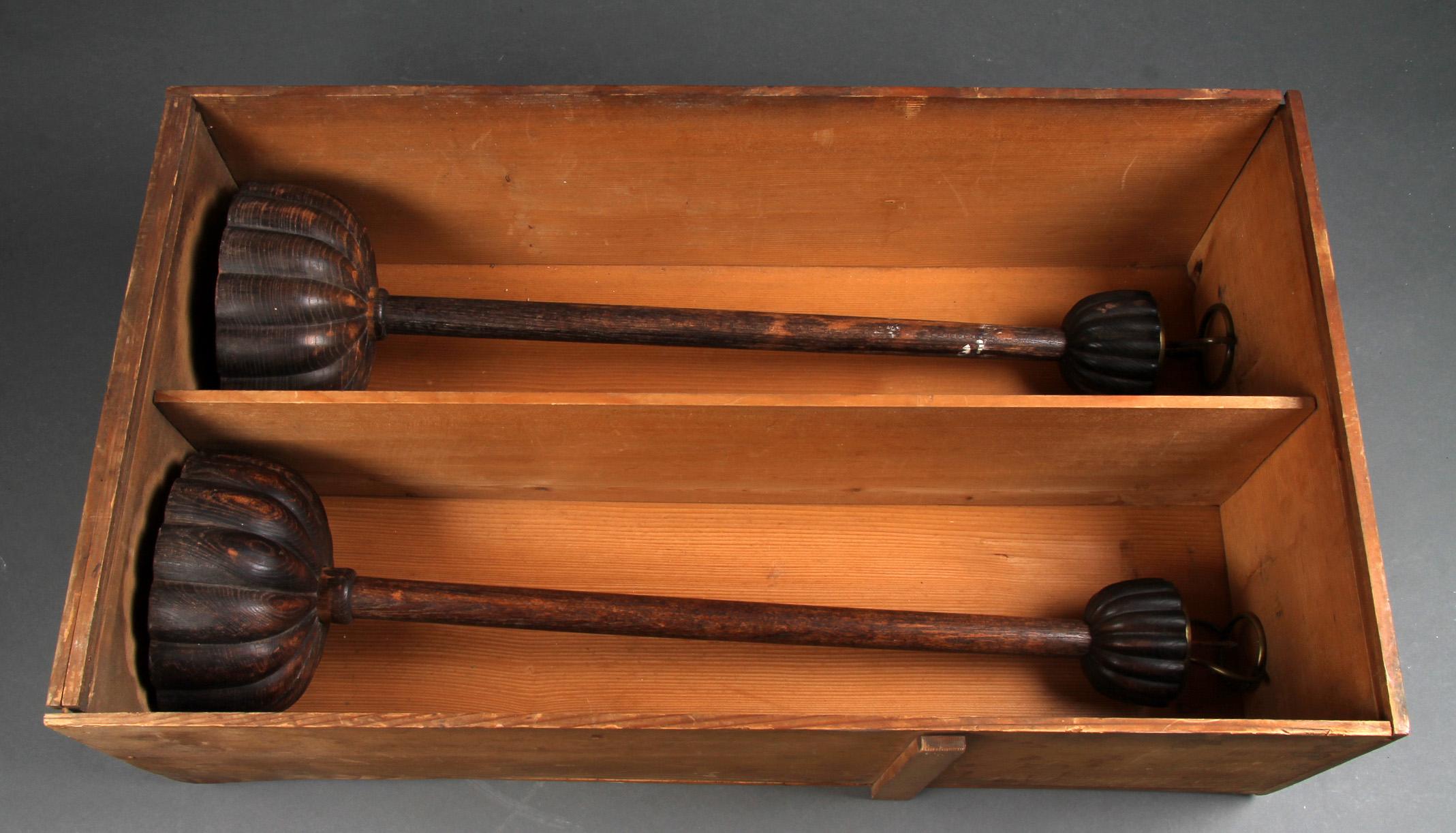 Shokudai Candle Holders of Wood from Japan, Meiji 1868-1912 For Sale 1