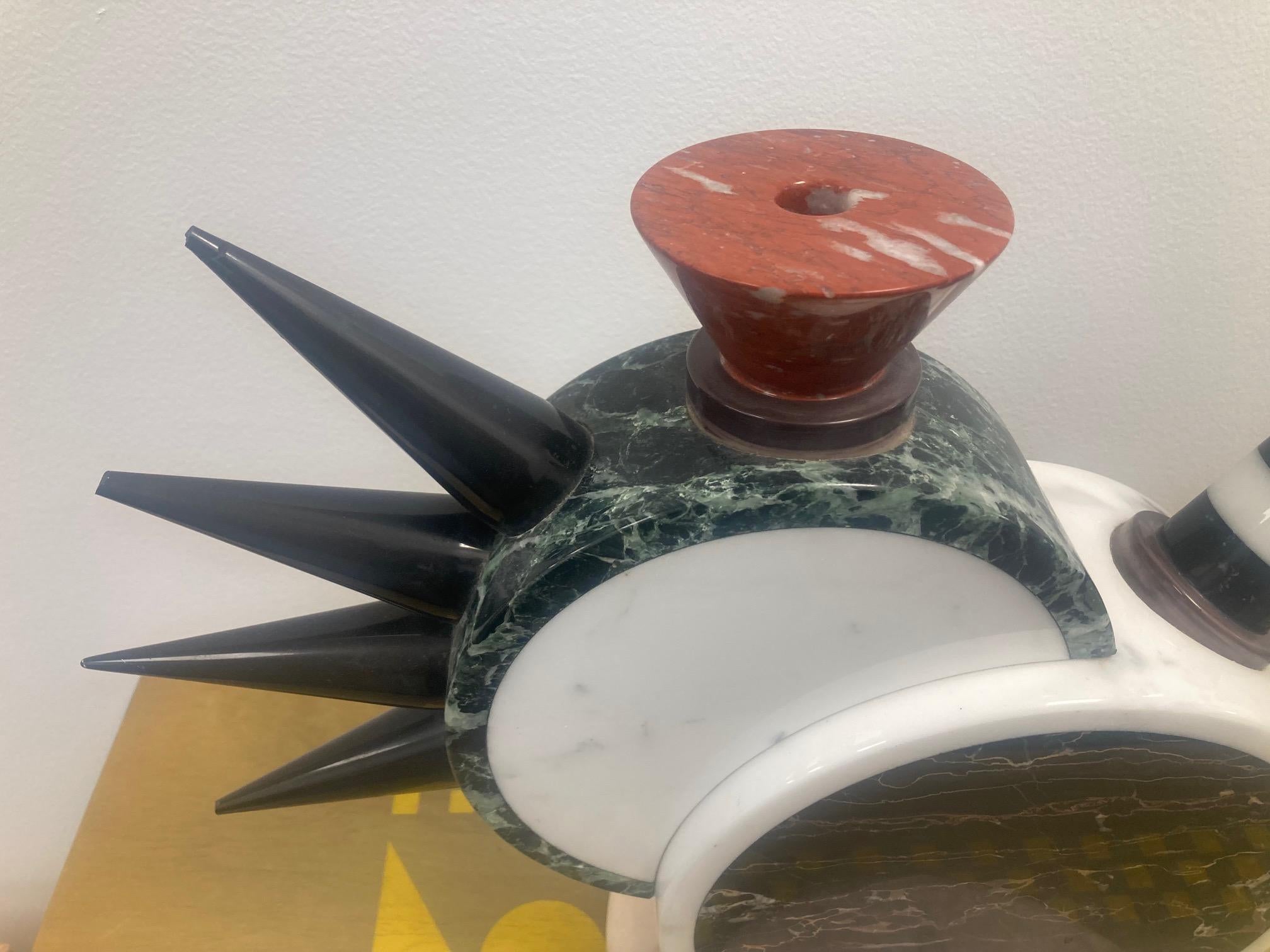 SHOLAPUR Marble Vase / Michele De Lucchi (Italy) for UP & UP Marble srl In Good Condition For Sale In Tinton Falls, NJ