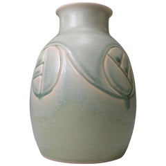 Søholm 1960s Organic Modern Aqua Mint Keramikvase, Dänemark