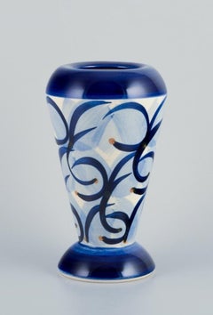Søholm, Bornholm, Denmark. Ceramic vase. Abstract design.