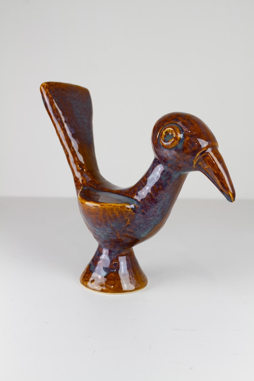 Mid-Century Modern Søholm Ceramic Bird by Gerd Hiorth Petersen, 1960s.