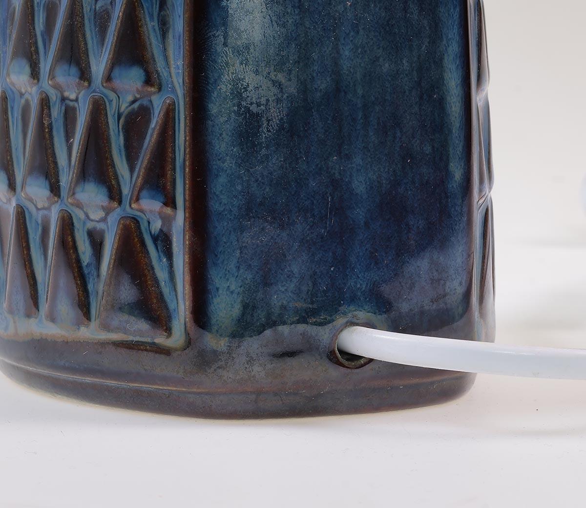 Søholm ceramic blue table lamp model 1036 In Good Condition For Sale In HEILOO, NL