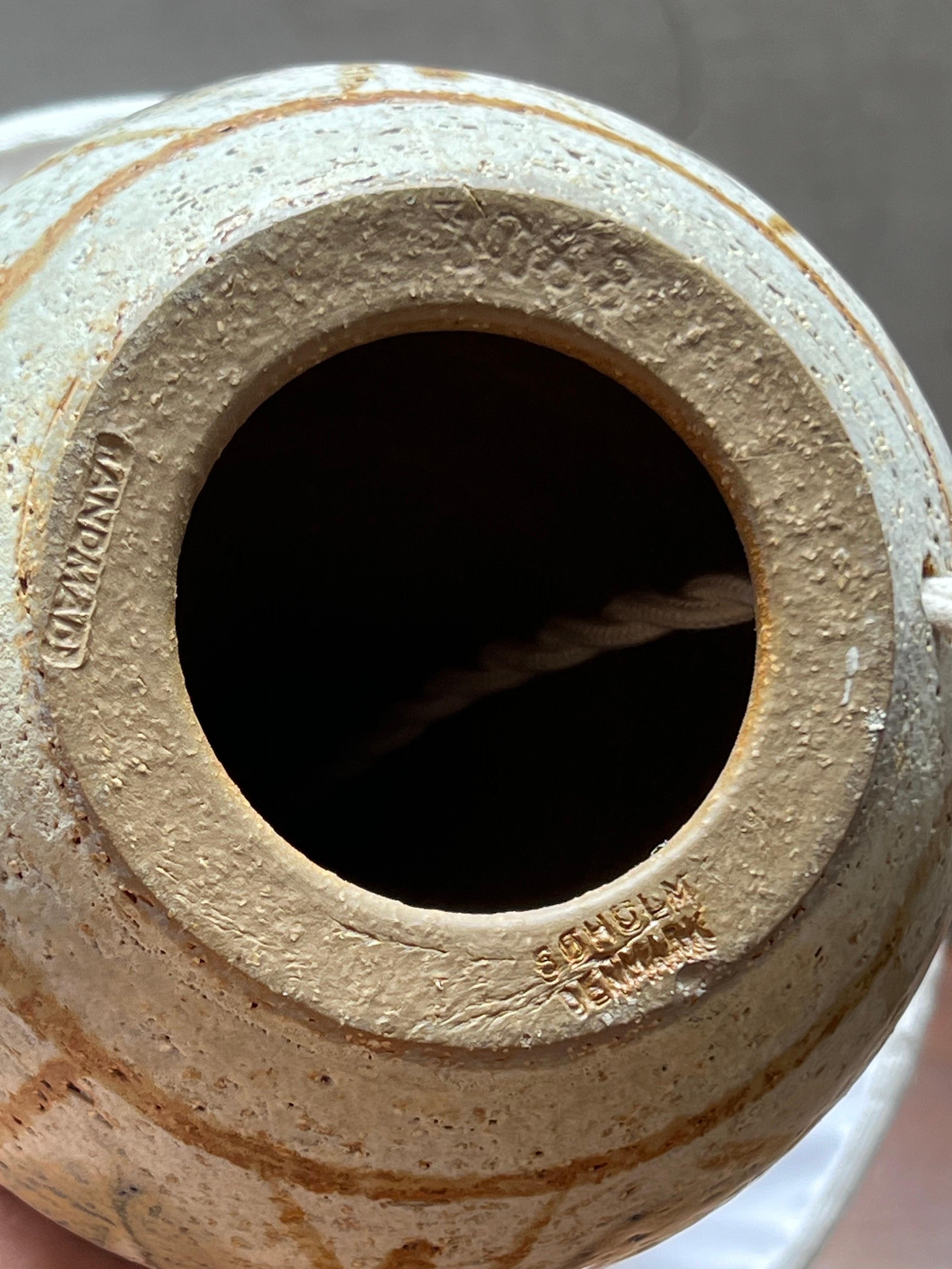 Lampade in ceramica Søholm H42 cm,  prodotto in Danimarca negli anni '60 nuovo paralume fatto a mano in vendita 3