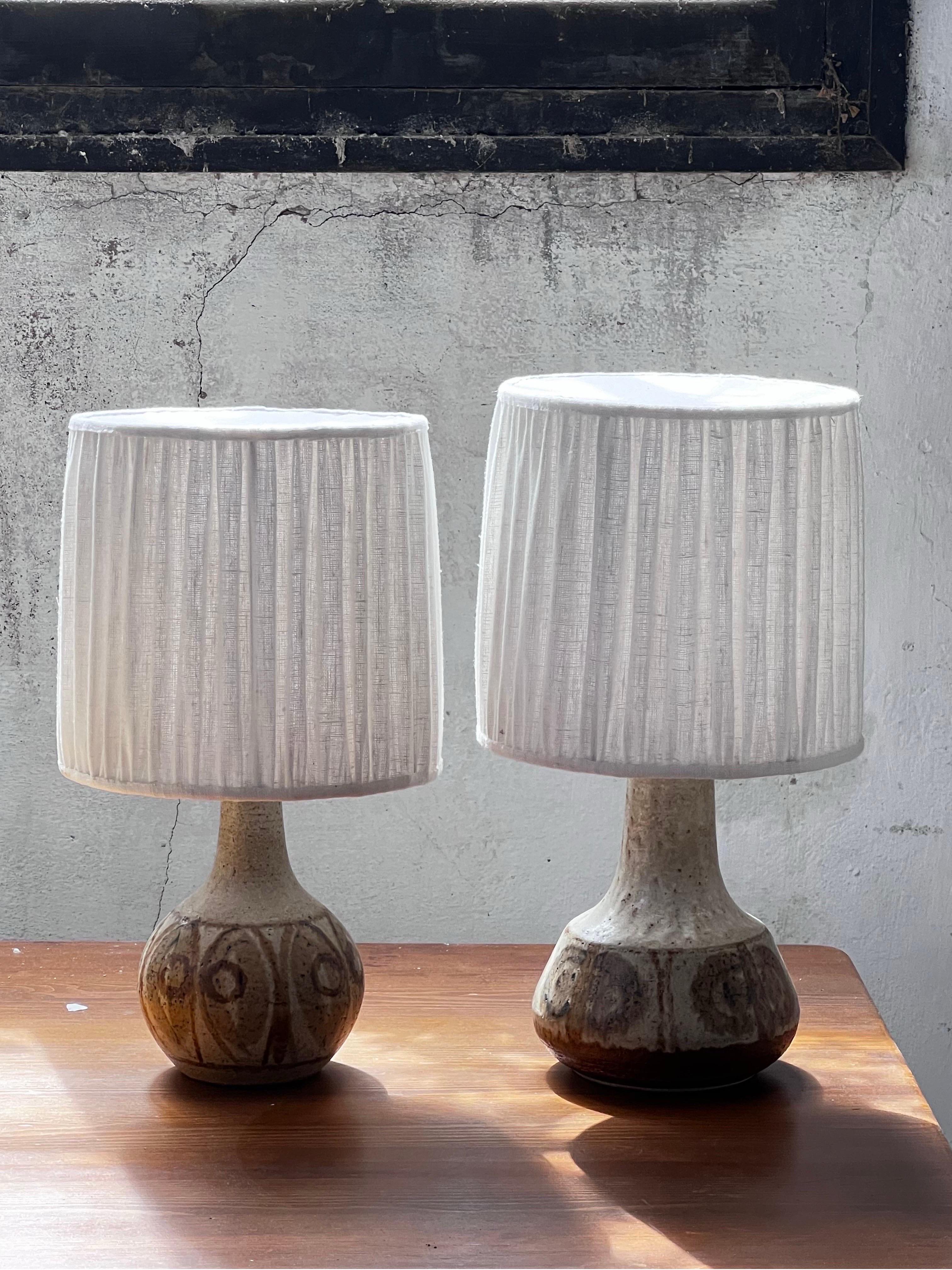 Søholm ceramic lamps H42 cm,  made in Denmark 1960's new handmade shade 4