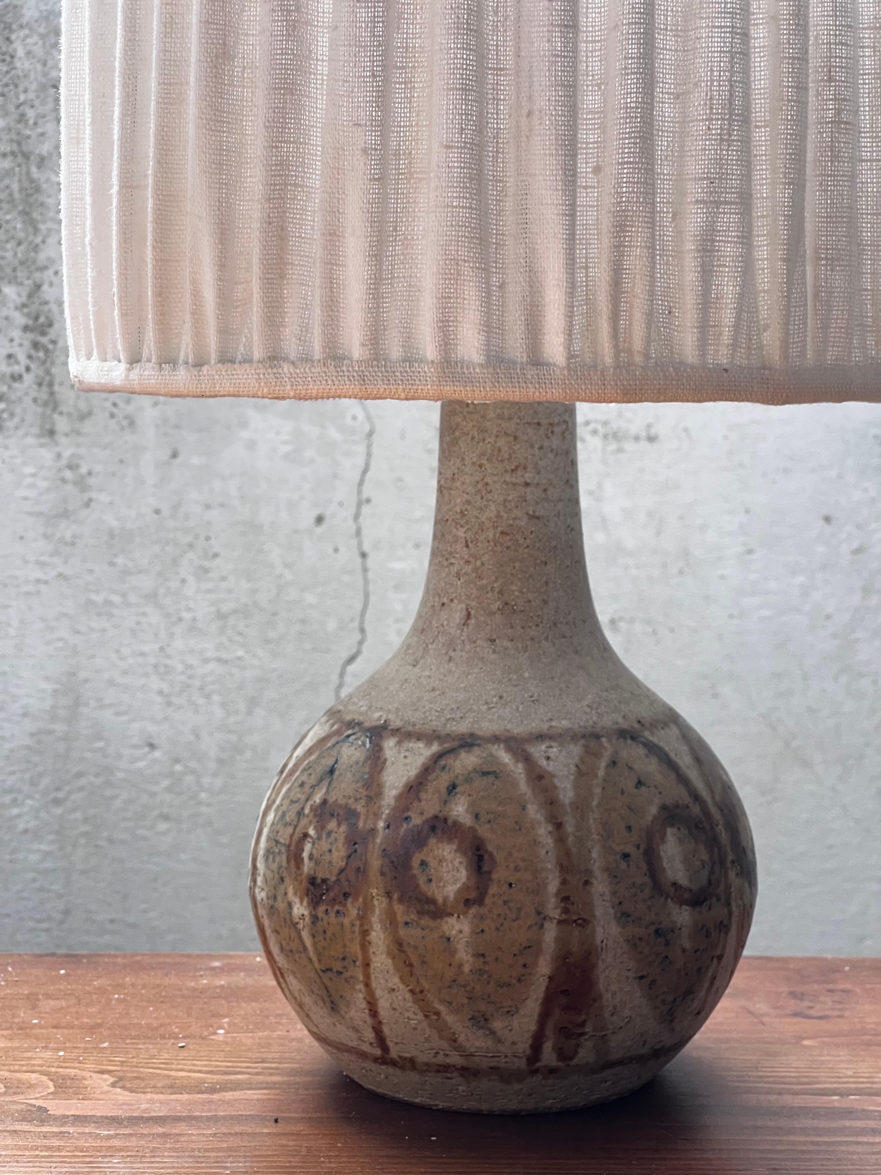 Lampade in ceramica Søholm H42 cm,  prodotto in Danimarca negli anni '60 nuovo paralume fatto a mano in vendita 5