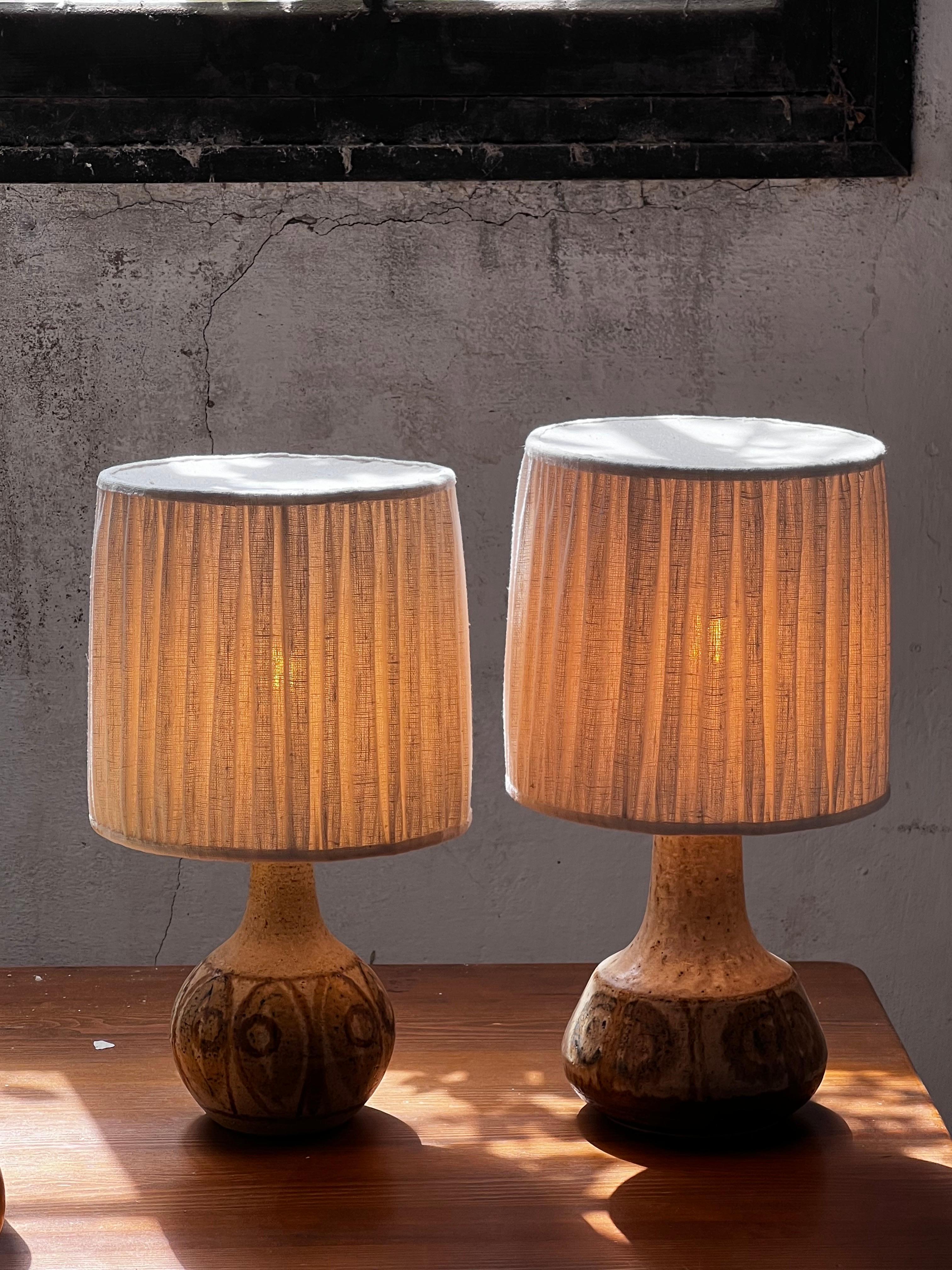 Lampade in ceramica Søholm H42 cm,  prodotto in Danimarca negli anni '60 nuovo paralume fatto a mano in vendita 8