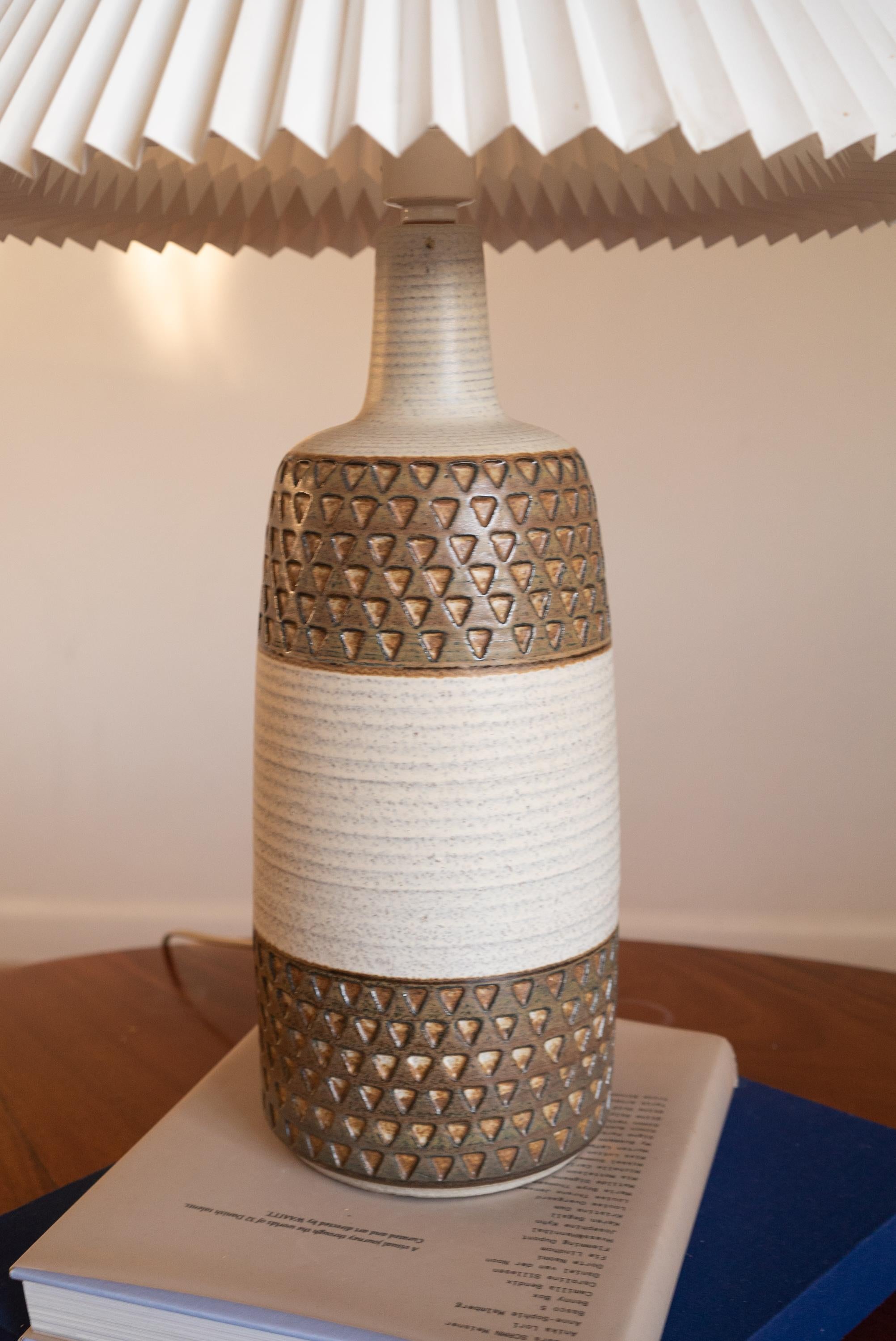 Mid-Century Modern Søholm Ceramic, Large Table Lamp, Glazed Stoneware, Bornholm, Denmark, 1960s For Sale