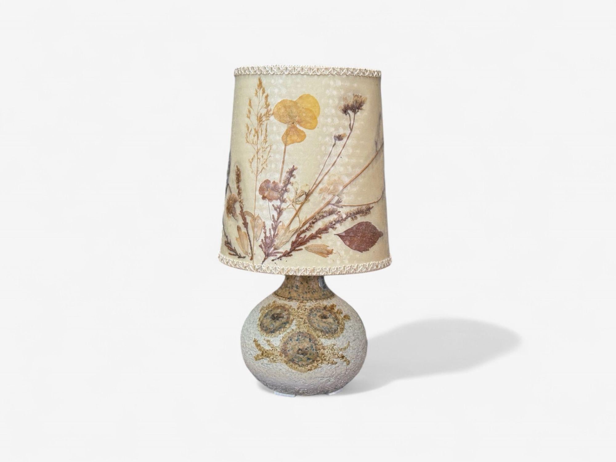 Søholm, Danish Mid-Century Modern, Ceramic, Small Table Lamp, Denmark, 1960s

A stoneware table lamp designed and produced by Søholm in Denmark c. 1960s. Fitted with it's original floral motif shade. Original SOHOLM manufacturer marking intact on