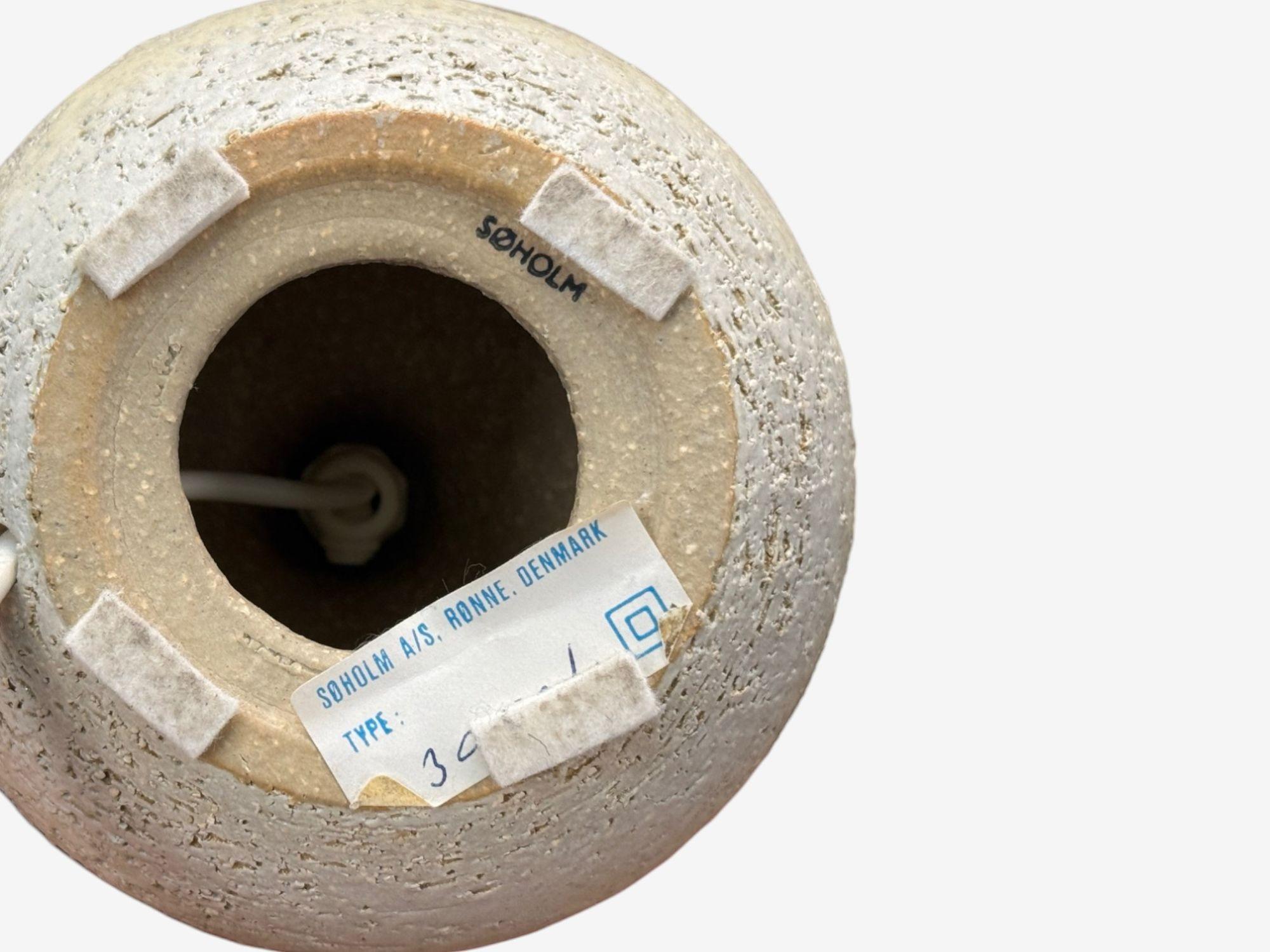 Søholm, Danish Modern, Stoneware, Small Table Lamp, Denmark, 1960s For Sale 4