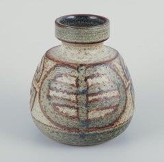 Søholm Keramik, Bornholm. Pair of vases in stoneware, 1960s/70s