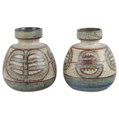 Søholm Keramik, Bornholm. Pair of vases in stoneware, 1960s/70s