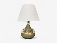 Søholm Keramik, Danish Modern, Beige Stoneware, Table Lamp, Denmark, 1960s
