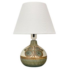 Søholm Keramik, Dänische Moderne, Beige Steingut, Tischlampe, Dänemark, 1960er Jahre
