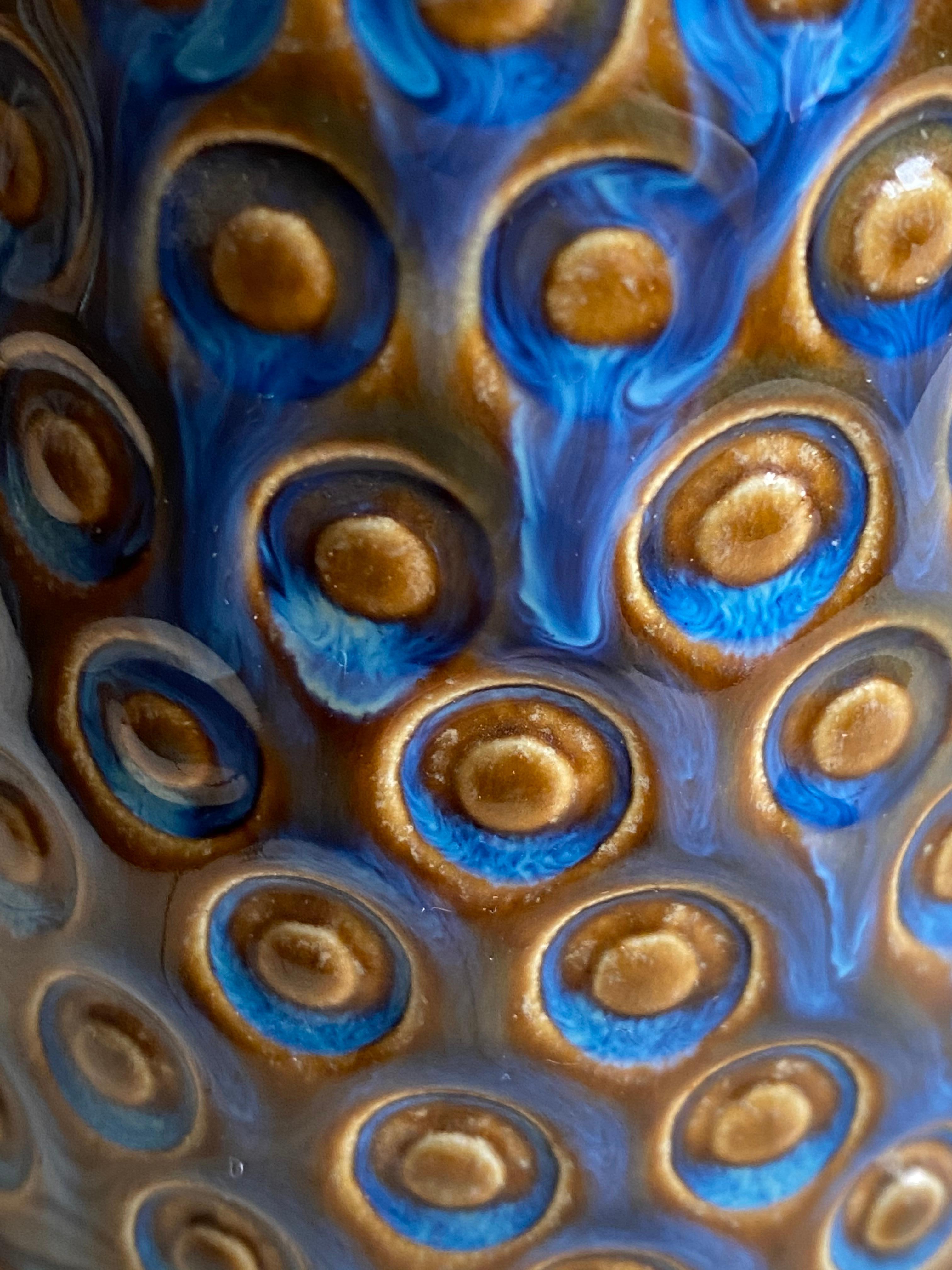 Danish Søholm Keramik, Small Table Lamp, Glazed Stoneware, Bornholm, Denmark, 1960s