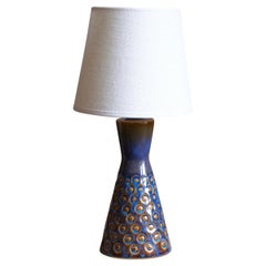 Søholm Keramik, Small Table Lamp, Glazed Stoneware, Bornholm, Denmark, 1960s