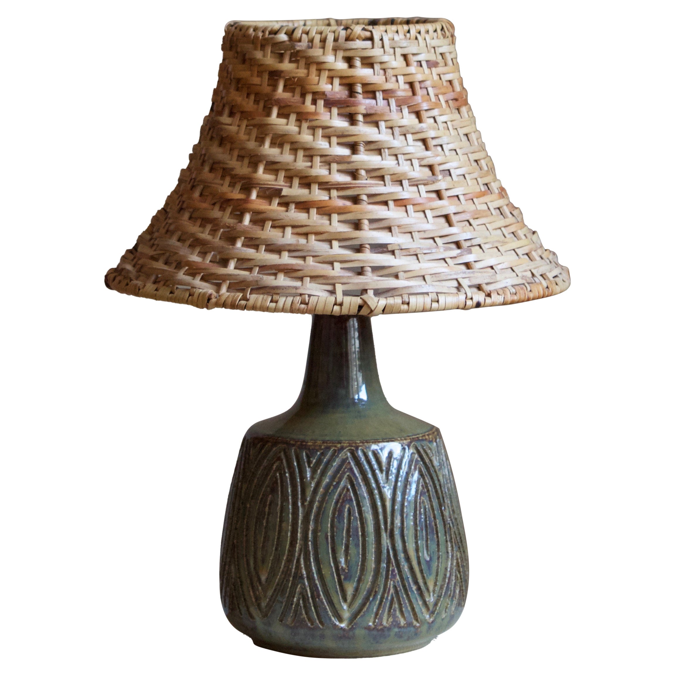 Søholm Keramik, Table Lamp, Glazed Stoneware, Bornholm, Denmark, 1960s