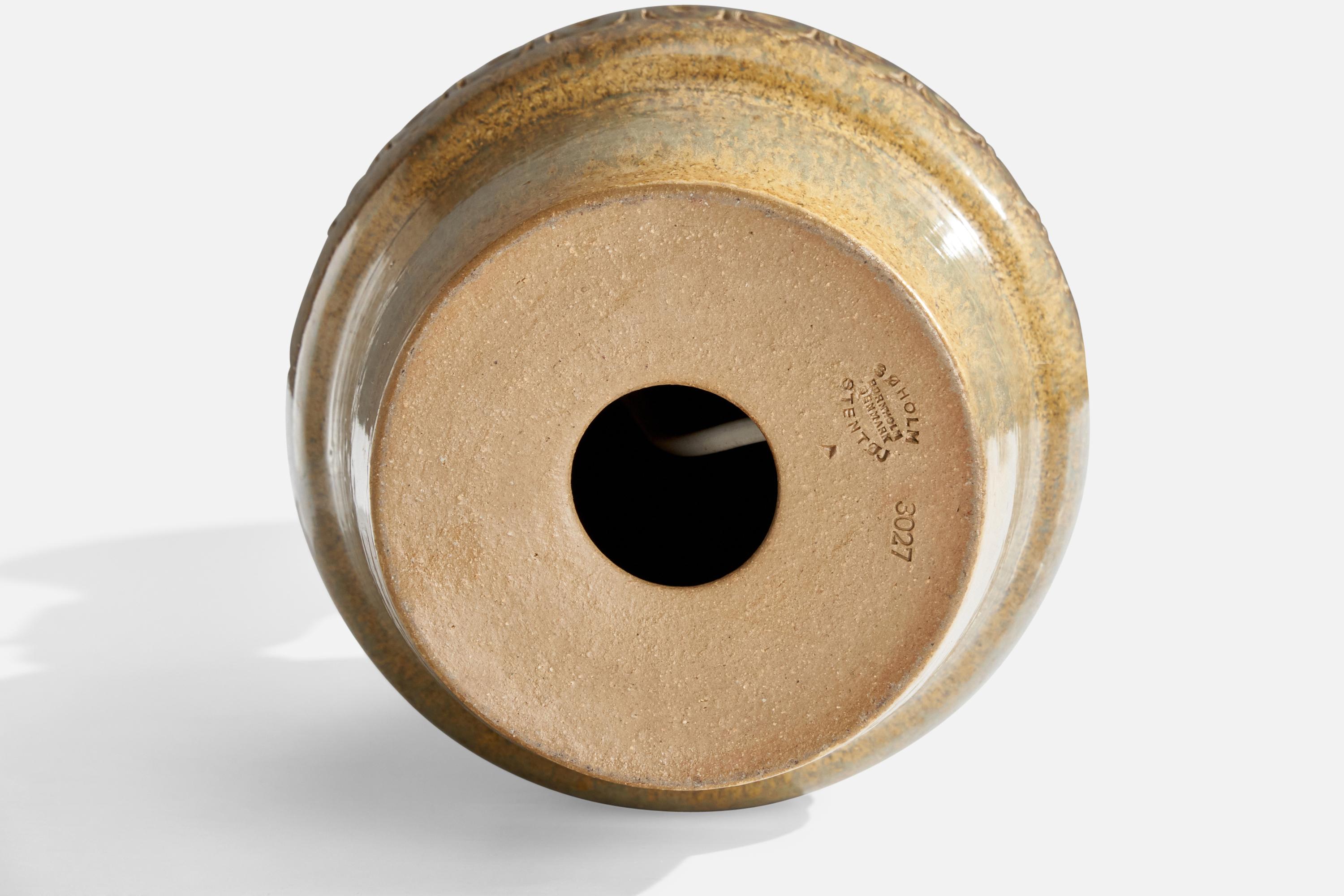 Søholm Keramik, Table Lamp, Stoneware, Denmark, 1960s For Sale 1