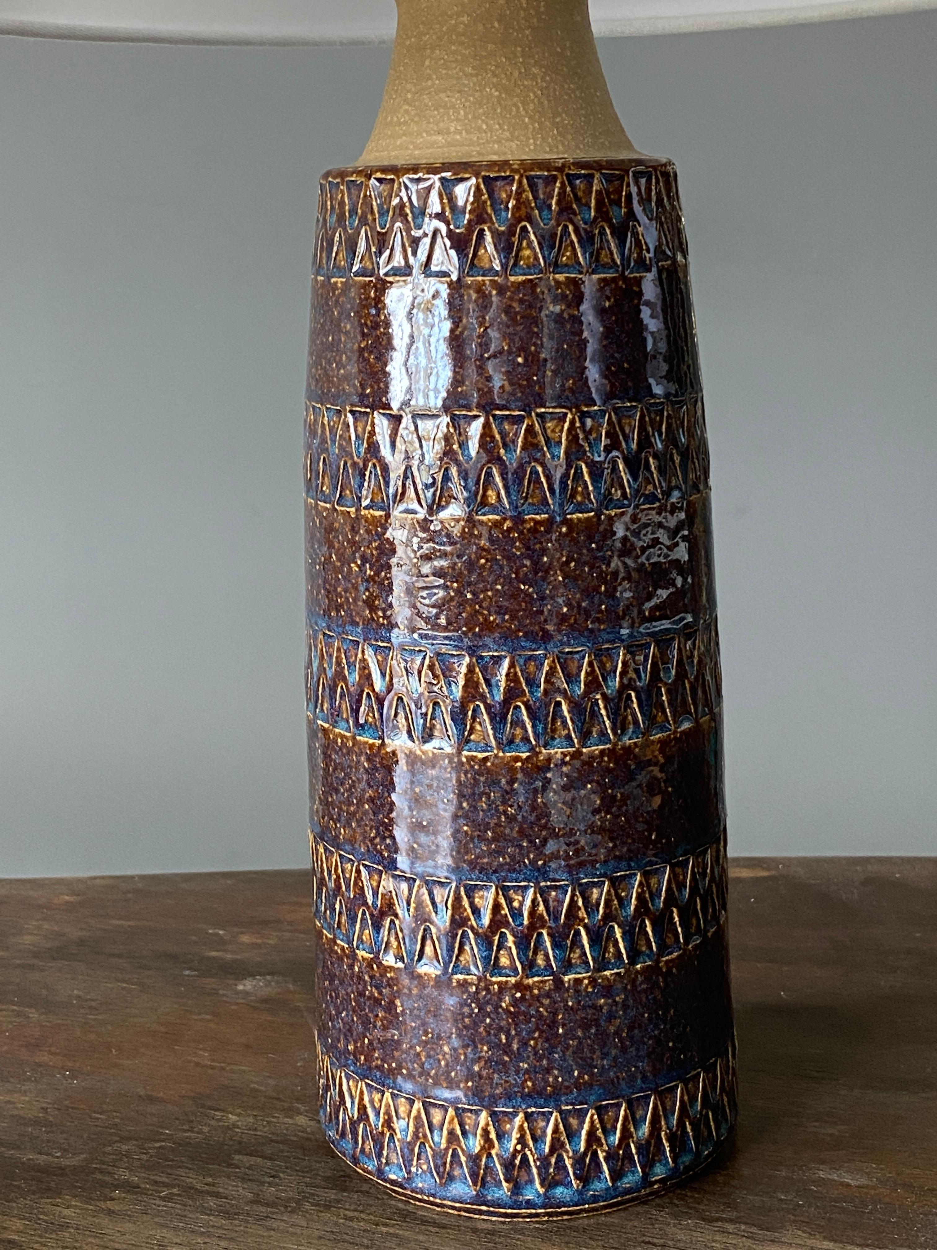Mid-20th Century Søholm Keramik, Table Lamps, Glazed Stoneware, Bornholm, Denmark, 1960s