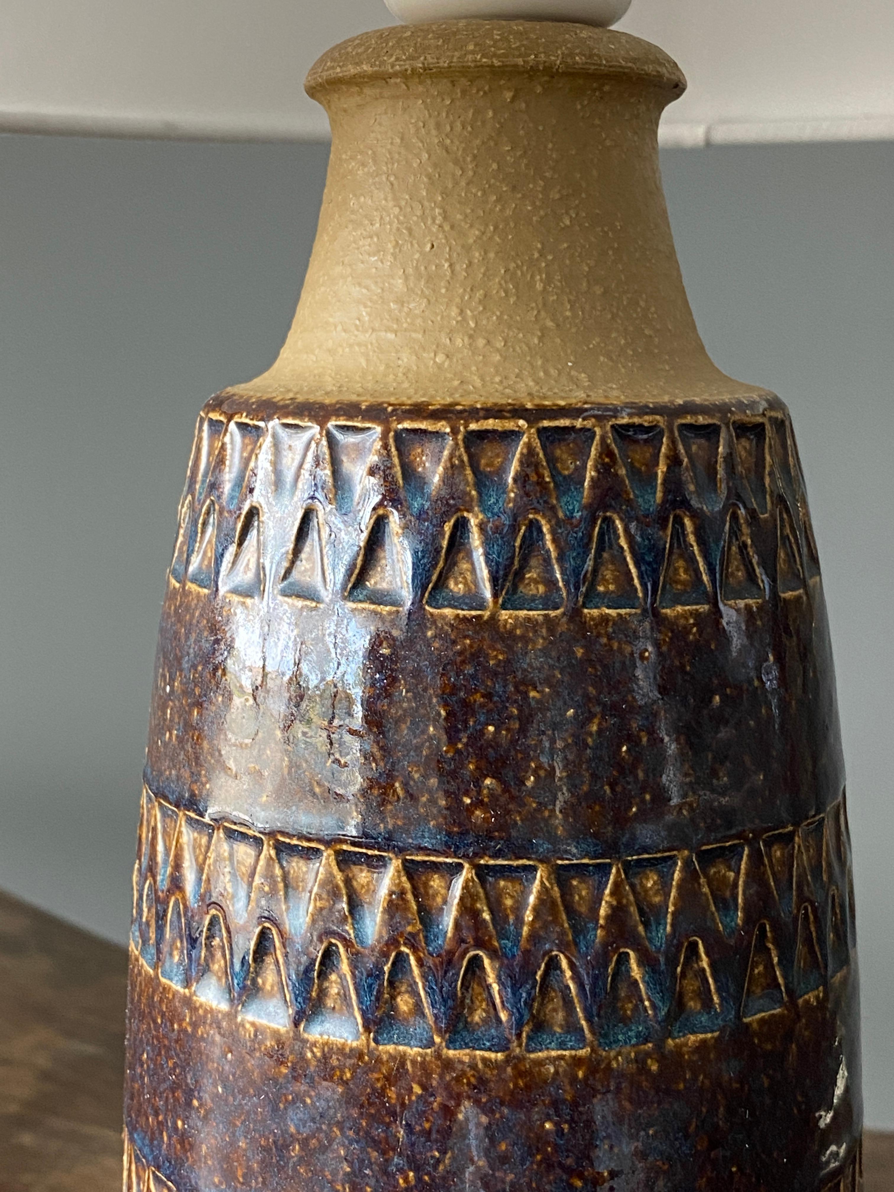 Søholm Keramik, Table Lamps, Glazed Stoneware, Bornholm, Denmark, 1960s 1